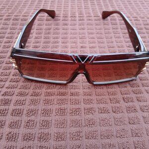 Brown Rectangular Sunglasses
